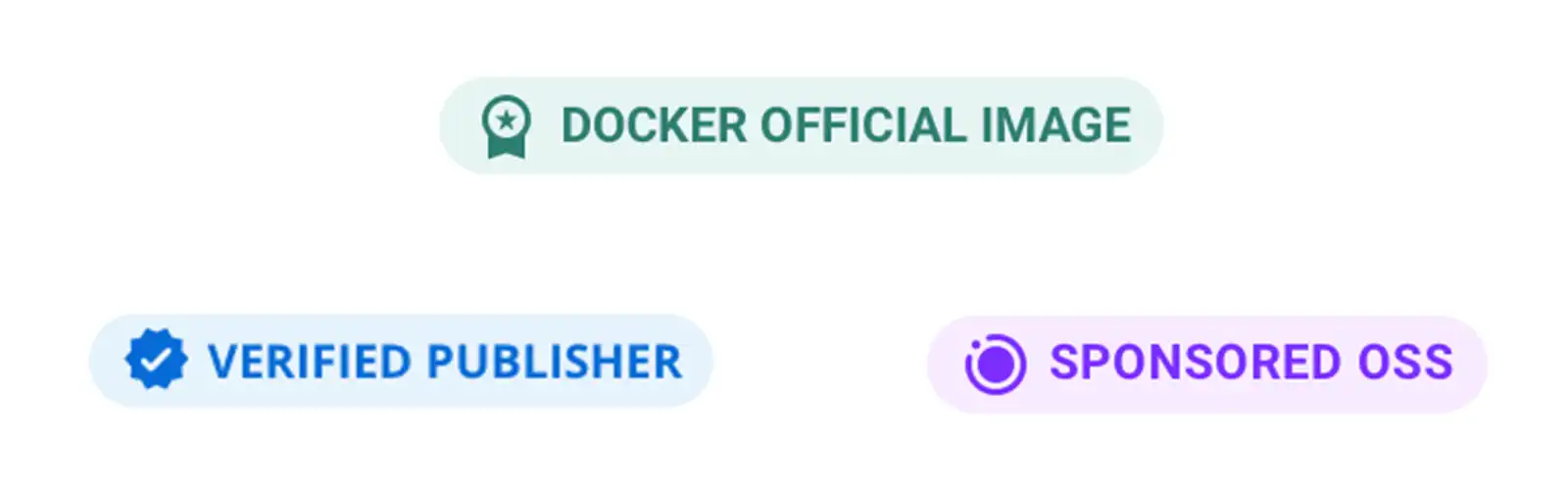 Image 1: Docker Trusted Content Badges.